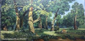 tranh phong cảnh rừng sồi đẹp