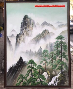 tranh sơn thủy núi non