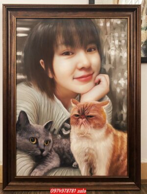 Tranh chân dung vẽ sơn dầu theo yêu cầu SB33